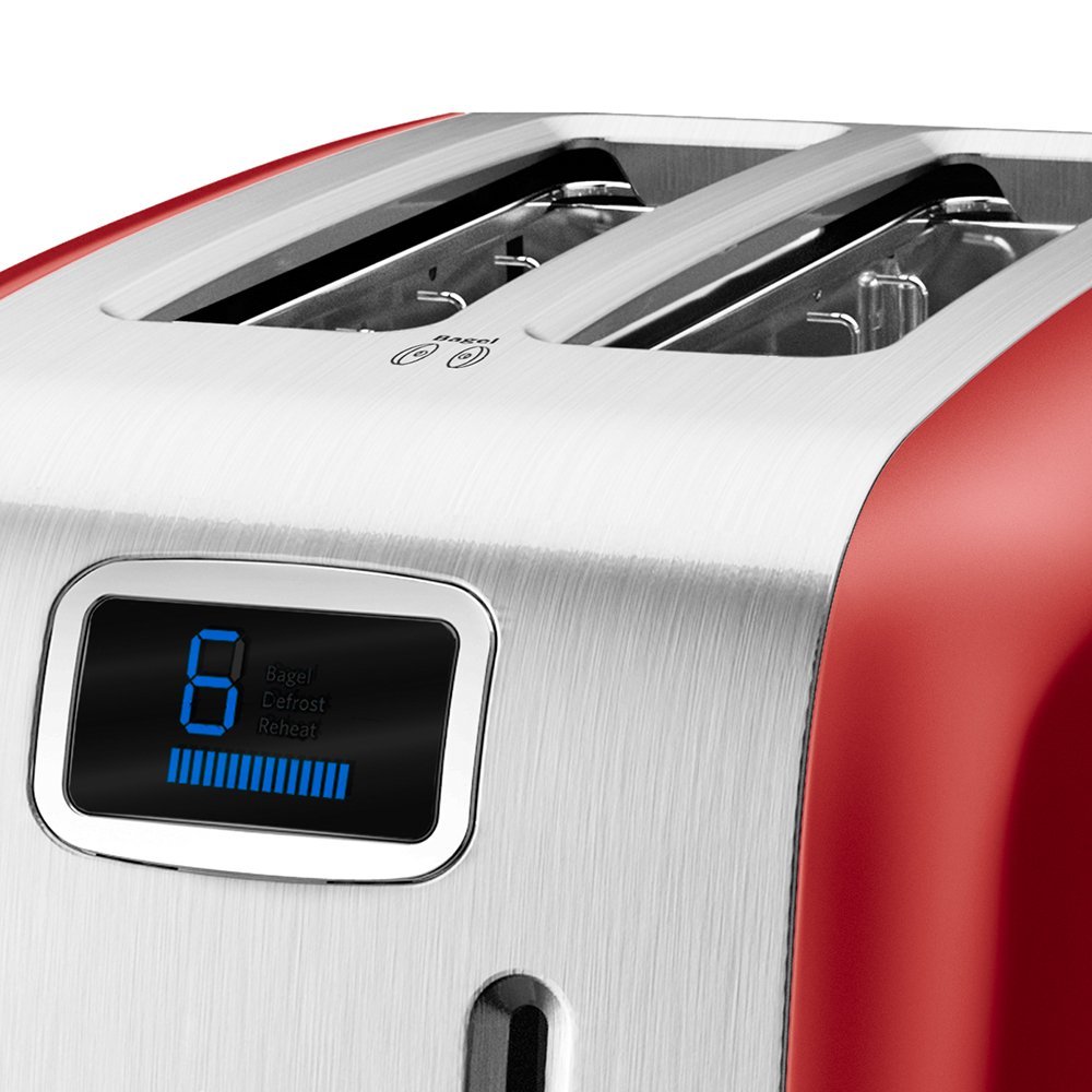 その他家電 KitchenAid KMT222ER 2-Slice Toaster with Manual High-Lift Lever and Digital Display - Empire Red KitchenAid KMT222ER 2-Slice Toaster with Manual High-Lift Lever